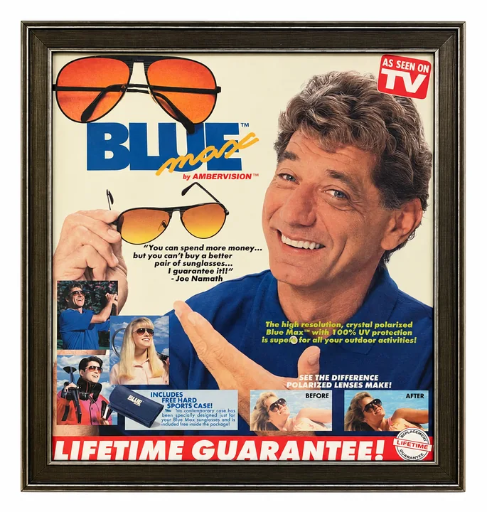 Blue Max by AmberVision historical advertisement