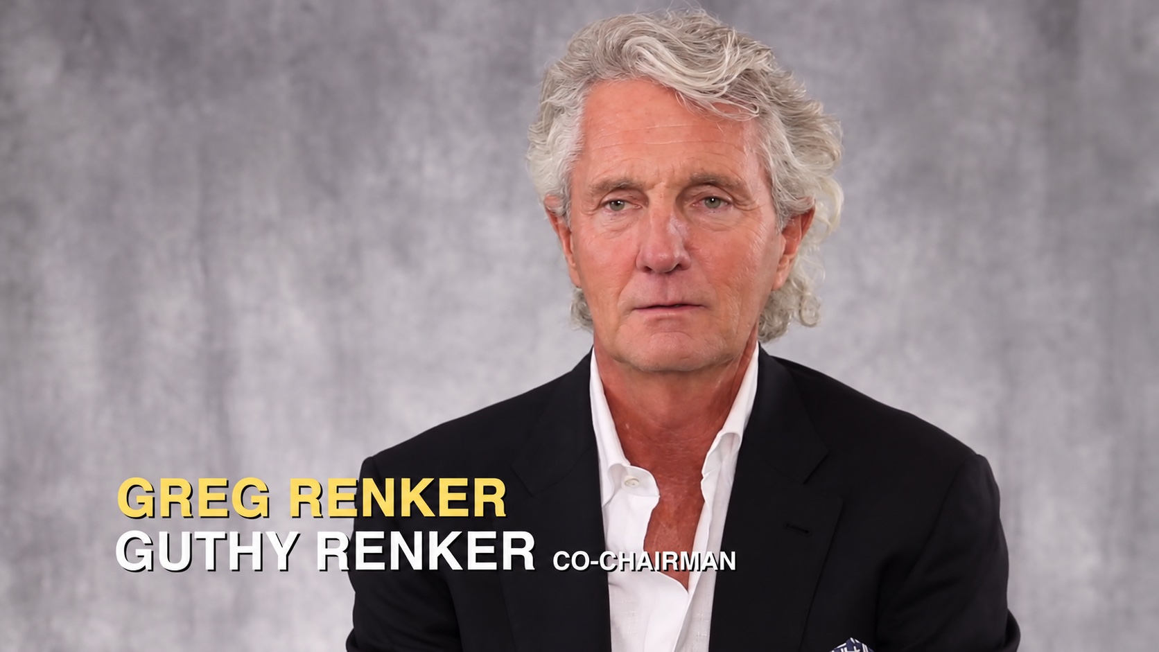 Greg Renker in the 2015 tribute film, approved portrait from AJ Khubani’s website