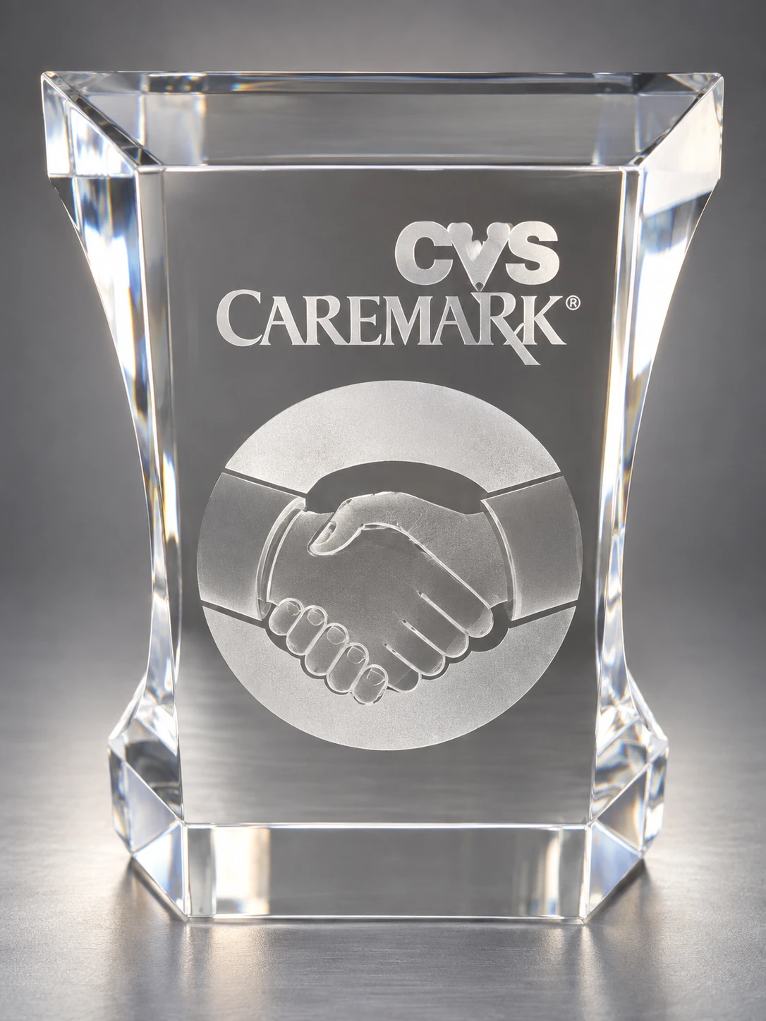 Crystal CVS Caremark award from the Telebrands collection